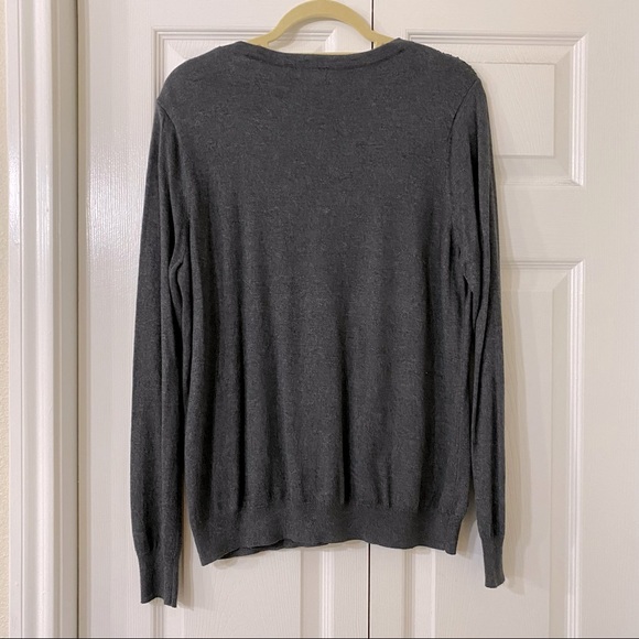 Dark Gray Merona Cardigan with Sequin Shoulder Detail, XXL - Picture 4 of 6
